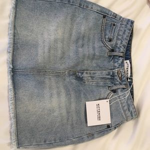 Traded-Kittenish denim skirt